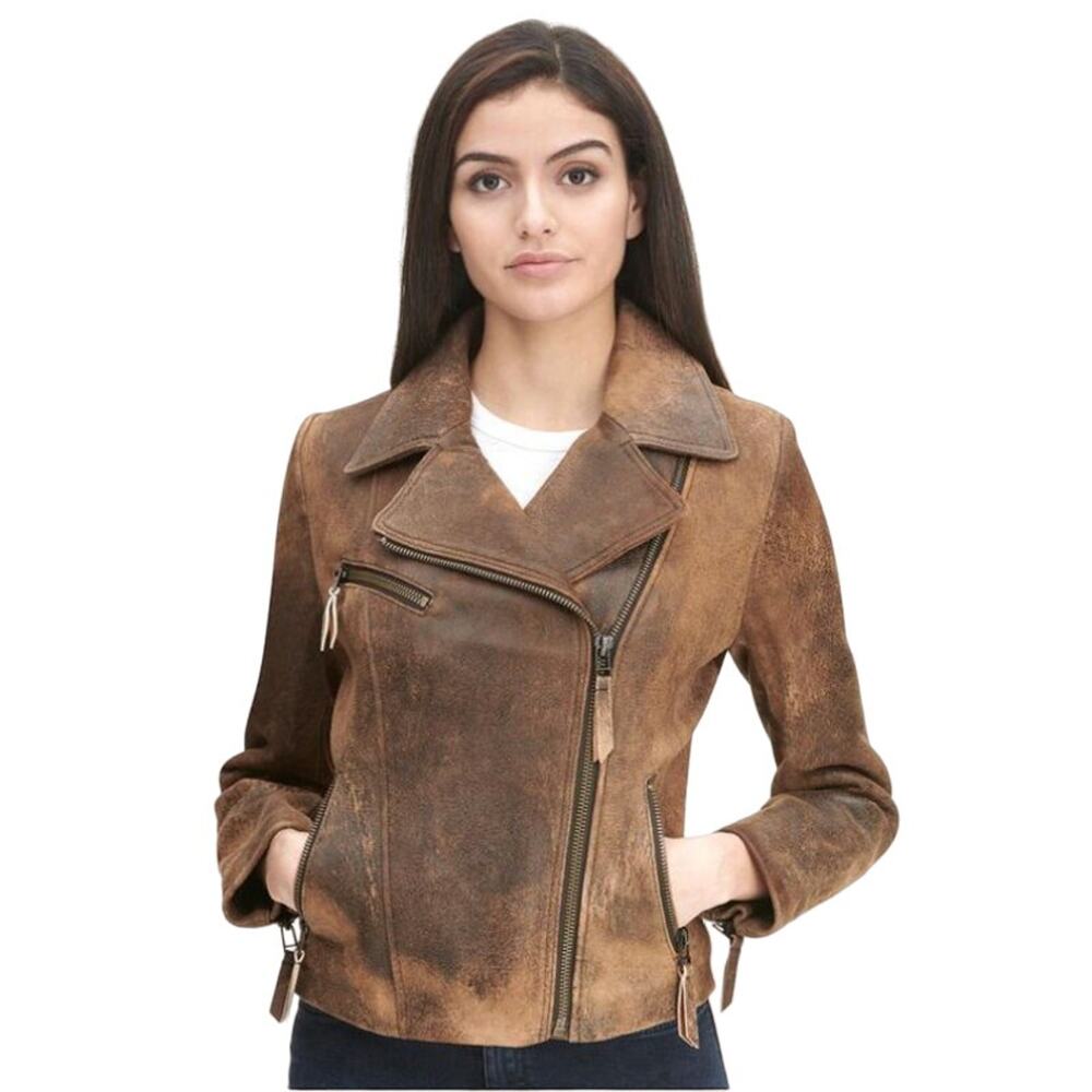 Vintage Wilson’s Distressed Brown Leather Jacket Size XS